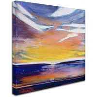 Védjegy Képzőművészet Evening Seascape vászon művészete, Lou Gibbs