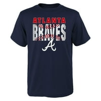 Atlanta Braves fiúk rövid ujjú grafikus póló, méret 4-18, 9k3bxmbs8