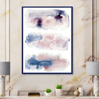 Kék és rózsaszín felhők bézs foltokkal, keretes festmény vászon art nyomtatás