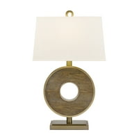 Cresswell világítás 32,5 Modern szálcsiszolt sárgaréz fau drift fa gyűrű alakú asztali lámpa pezsgő fém díszítéssel