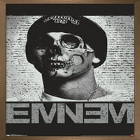 Eminem - Koponya fali poszter fa mágneses kerettel, 22.375 34