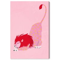 Wynwood Studio Canvas My Paw and Stars Animals macskák fal art vászon nyomtatott rózsaszín 24x36