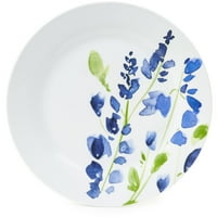 Romantikus kerti kollekció 16 darabos porcelán étkészlet, kék, walmart exkluzív