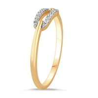10K Gold Carat T.W. Gyémánt papírklipgyűrű