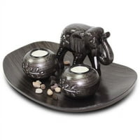 Asztali ajándékok és dekoráció tealight gyertyatartó fénykészlet elefánt g16290