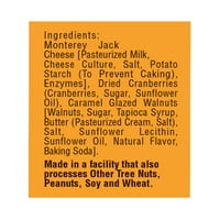 Sargento® Sweet Balanced Breaks® Monterey Jack természetes sajt, szárított áfonya és karamell üvegezett dió, 3 csomag