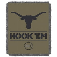 Texas Longhorns OHT Rang szőtt Jacquard dobás takaró, 46 60