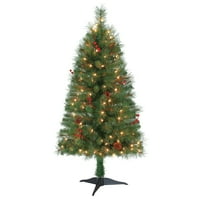 Ünnepi idő előtti 4 'Chester Pine mesterséges karácsonyfa, tiszta lámpák