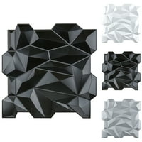 Art3D White PVC 3D fali panel gyémánt fali panel egyenesen illesztve 19,7 19.7