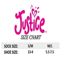 Justice Girls Cozy Fuzzy Slipper zokni, 1-csomag, méret S&M L
