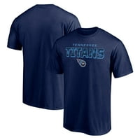 A férfi fanatikusok márkájú haditengerészet Tennessee Titans mozgó cél póló