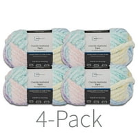 Mainstays Chenille Heathered Fonal, YD, Multi Pastel, Super Tulky, 4