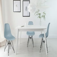 Design Group köd étkező konyhai székek fekete lábakkal, 2 -es készlet