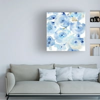 Tim Otoole 'Blue Roses I' Canvas Art