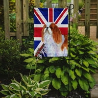 Caroline kincsei SS4949GF Angol játék Spániel Angol Union Jack brit zászló kerti zászló, kert mérete
