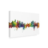 Michael Tompsett 'Palma de Mallorca Spanyolország Skyline' Canvas Art