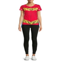 A Junior's Wonder Woman grafikus póló cserélhető köpenyt, S-XL méretű