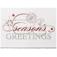 Karácsonyi kártya készletek, hópehely üdvözlet, 25 csomag