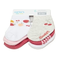 Carter gyermeke, csecsemő lány gyümölcsös személyzet zokni, csomag, 0-12 m