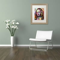 Védjegy képzőművészet Mona Lisa vászon művészet Dean Russo, fehér matt, nyír keret