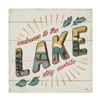 Védjegy képzőművészet 'Vintage Lake II' vászon művészet Janelle Penner