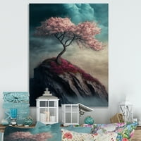Designart Mountain Top Cherry Blossom IV vászon fali művészet
