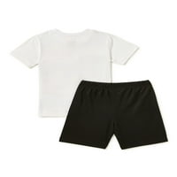 Paw Patrol Baby Boy & Toddler Boy csíkos póló és rövidnadrág ruhák, 2 darab, 12m-4t