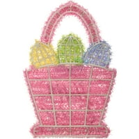 Húsvéti talmi tojáskosár rózsaszín dekoráció