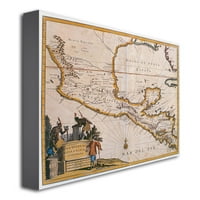 Védjegyművészet 'Új-Spanyolország térképe, 1625' vászon művészet