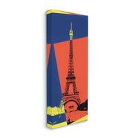 Stupell Industries Eiffel-torony Párizsi Pop Art utazási poszter kollázs, 30, Daniel Sproul tervezése