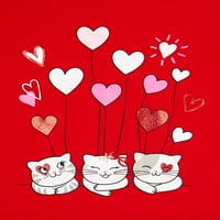 A lányok Valentin-napi grafikus póló és szintű szoknya, 2 darabos ruhakészlet, Méretek 4-18