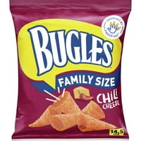 Bugles chili sajt ropogós kukorica harapnivalók, 14. oz táska