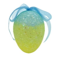 A húsvéti ombre kék zöld csillogó polisztirol tojásdekorációjának megünneplésének módja