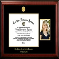 Észak -karolinai Egyetem, Chapel Hill 14W 11.5H arany dombornyomású diploma keret portré