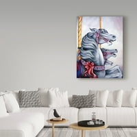 Védjegy Képzőművészet „körhinta lovak” vászon művészete: carol j rupp