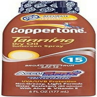 Coppertone cserző folyamatos spray SPF 15, folyadék uncia