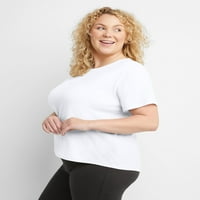 Hanes Originals női pamut póló, plusz méretű fehér 3x