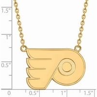 Philadelphia Flyers 14KT aranyozott ezüst nagy medál nyaklánccal