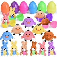 Szórakoztató kis játékok húsvéti tojások plüss nyúl és csirke a húsvéti kosárokhoz, a húsvéti tojás töltőanyagokhoz, a húsvéti