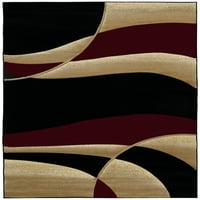 United Weavers Charlize Irmak geometriai Burgundia szőtt polipropilén terület szőnyeg vagy futó