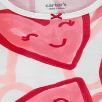 Carter gyermeke kisgyermek lánya fodros szívek hálóing, 2-csomag, méretek 2t-5T