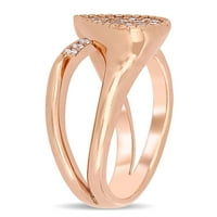 Miabella Carat T.W. Gyémánt 14K rózsa arany nyílt divatgyűrű