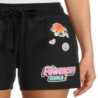 Powerpuff Girls Juniors grafikus gyapjú rövidnadrágja, 4 ”-es Inseam, Méretek XS-3XL