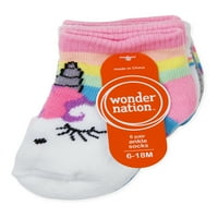 Wonder Nation csecsemő lányok Shorty Sock, Pack