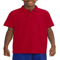 Jerzees iskolai egyenruhás rövid ujjú ráncos ellenálló teljesítményű póló