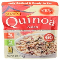 Suzie's quinoa, ázsiai, tofu, cukkini, sárgarépa, hagyma és gomba, oz