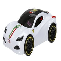 Kis tikes touch 'n' go versenyzők - fehér sportautó, játékkocsik versenyzési hangokkal, óvodai játék gyerekeknek és kisgyermekeknek,