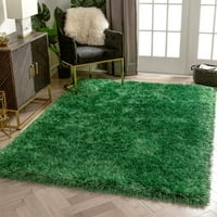 Jól szőtt kuki chie glam szilárd texturált ultra-lágy zöld 2'3 7'3 futó kéttónusú bozontos szőnyeg