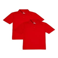 A Wonder Nation fiúk Husky iskolai egyenruhás rövid ujjú előadó póló, 2-csomag, 8-18 méret