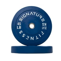 Signature Fitness 2 olimpiai lökhárító lemezek acél csomóponttal párban vagy készletben - szűz gumi